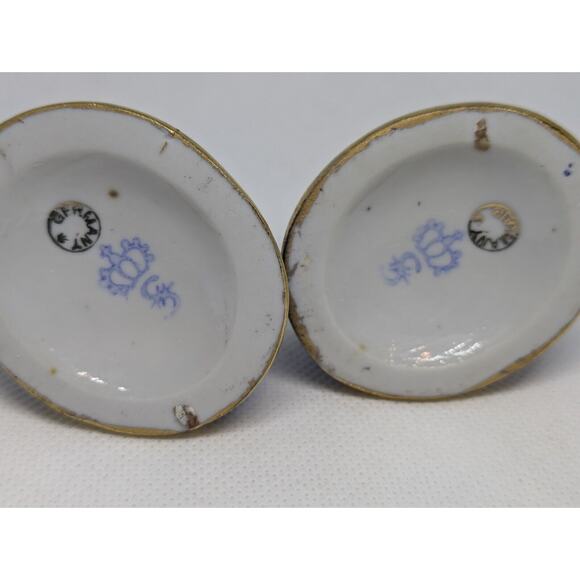 RARE Sitzendorf Germany Spaniel Dog Figurines Pair Staffordshire Style VTG 2.5" - Picture 7 of 10